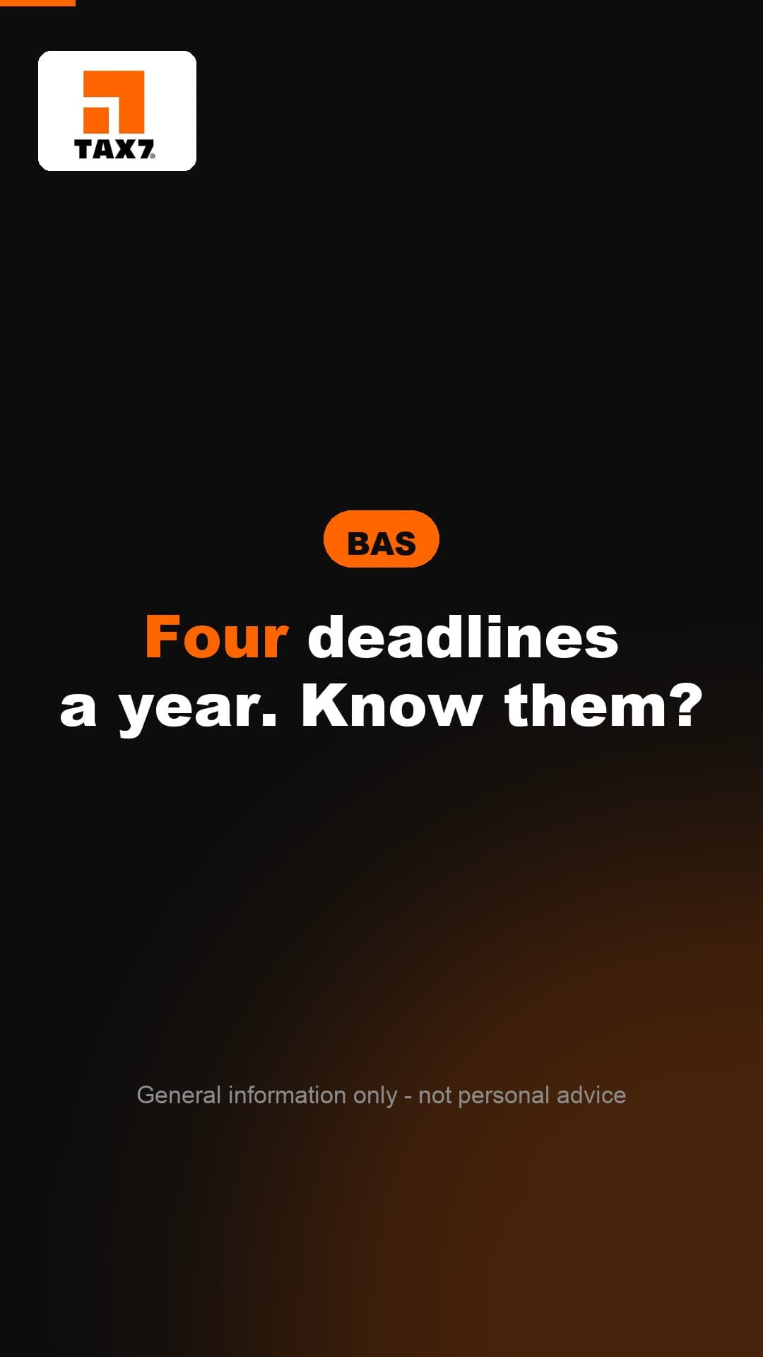 Four BAS deadlines a year - video cover
